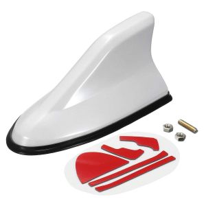 Antenna, Shark Fin Antenna Roof Aerial Base AM FM Radio Signal - white